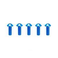 42329 3x8mm HI-GRADE ALUMINUM HEX HEAD SCREWS (BLUE, 5PCS.)