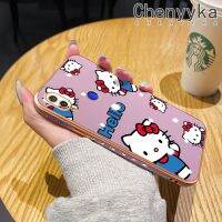 เคส Chenyyka สำหรับ Xiaomi Redmi Note 7 Note 7 Pro Note 7S ลายการ์ตูน Hello Kitty ชุบดีไซน์ใหม่ด้านข้างเคสโทรศัพท์ซิลิโคนฝาปิดเลนส์เต็มรูปแบบกล้องถ่ายรูปเคสป้องกันกล่องกันกระแทกอ่อน