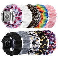 สายยางยืด Scrunchie สำหรับ Apple Watch Ultra 49mm 7 8 41mm 45mm Band Loop สร้อยข้อมือสำหรับ iWatch 6 5 4 3 38mm 42mm 40mm 44mm band-EDCNM SHOP