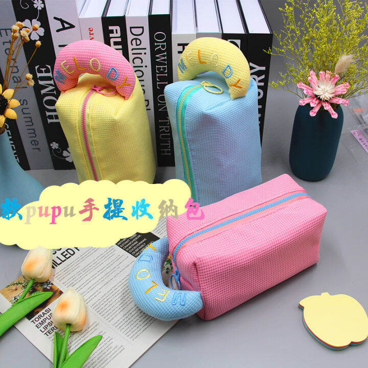 พร้อมส่ง-กระเป๋าใส่เครื่องสำอาง-กระเป๋าดินสอ-กระเป๋าใส่เครื่องเขียน-กระเป่ามีหูหิ้ว