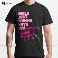 Just Wanna Have Fundamental Human Rights Classic T-Shirt Skull Shirts For Men Fashion Tshirt Summer Xs-5Xl Custom Gift New