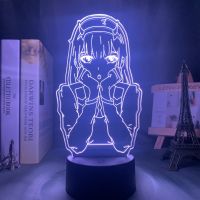 อะนิเมะ Darling ใน Franxx 3d โคมไฟ Zero สองรูป Nightlight เด็กเด็กห้องนอนตกแต่ง Manga ของขวัญ Night Light