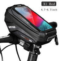 WILD MAN Bicycle Touchscreen Front Frame Bag EVA Phone Case with Double Zippers MTB Cycling Bike Accessories Bike Bag