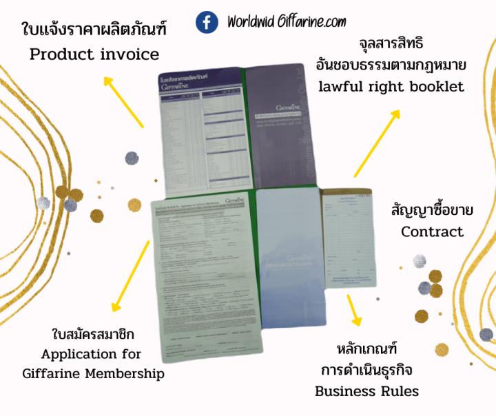 ชุดสมัครสมาชิกกิฟฟารีน-application-for-giffarine-membership-รับส่วนลด-25-เเละรับค่าคอมมิสชั่นตามตำเเหน่งสูงสุด-45