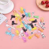 Cute Mini Animal Cartoon Children Snack Cake Dessert Fruit Fork Dinosaur Mini Animal Cartoon Food Picks