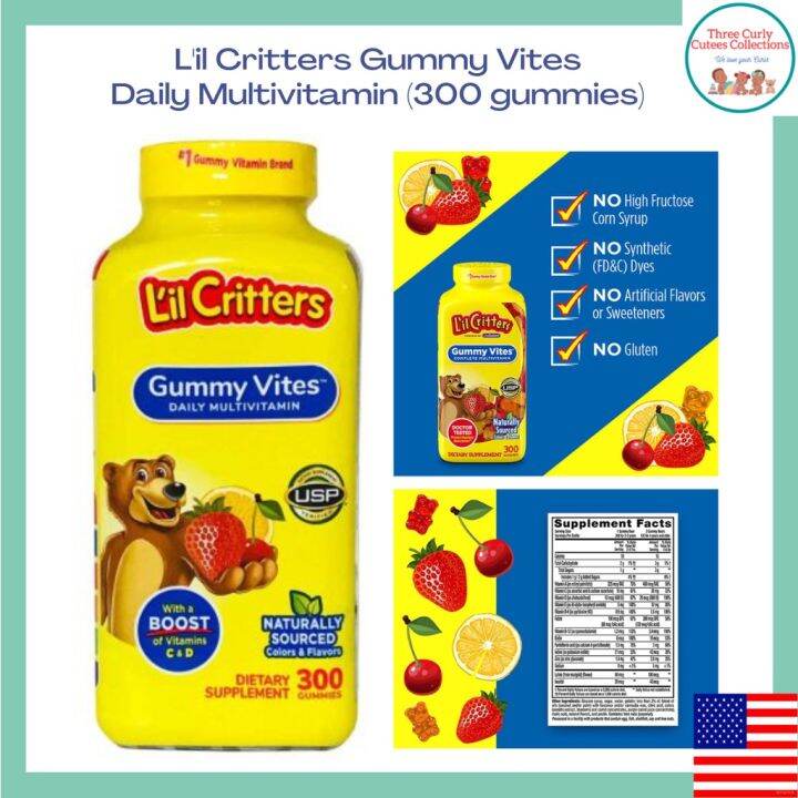 L’il Critters Gummy Vites for Kids 300gummies (Expiration Sep 2023