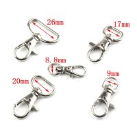 10PCS Metal Swivel Trigger Lobster Clasps Clip Snap Hook Key Chain Ring Outdoor Lanyard Craft Bag Parts Pick 6 Size 8.8mm 26mm