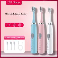 HOKDS Sonic Electric Toothbrush for Adult Timer Brush 5 Modes USB Rechargeable Tooth Brush Replacement Heads Set Whitening Teeth