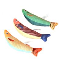 Cat mint fish 3D Simulation Seafood Fish Plush Stuffed Pillowfish  Interactive Pet Chew Toys Cat Catnip Fish ABS Squeaks Cat Toy Toys