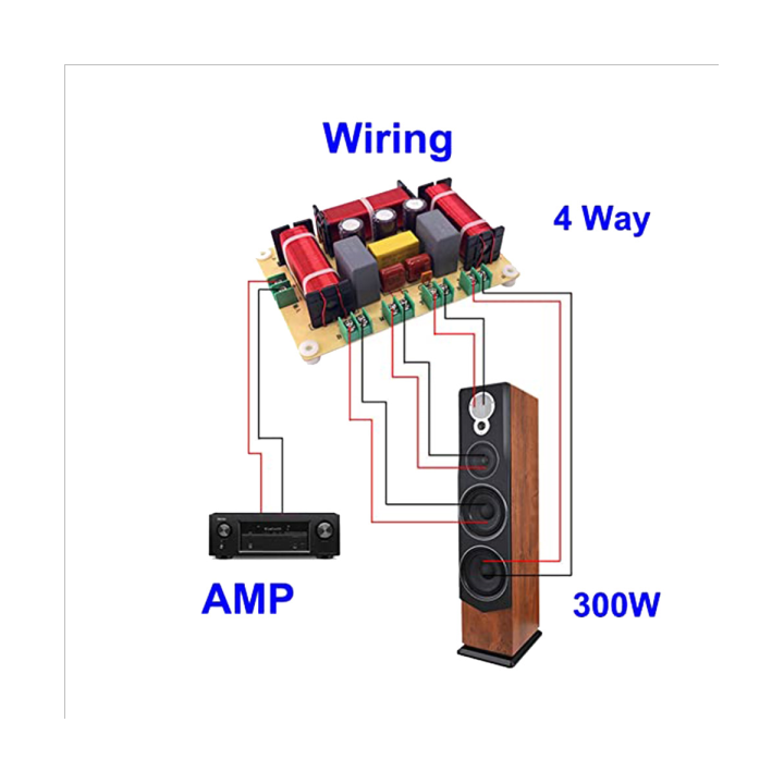 1pcs-4-way-300w-speaker-frequency-divider-home-theater-hifi-stereo-4unit-circuit-stereo-audio-crossover-filters