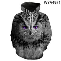 Streetwear Owl Animal Series 3D Printed Hoodies Men Women Children Fashion Sweatshirts Boy Girl Kids Pullover Long Sleeve Tops