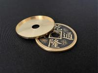 Expanded Shell Chinese Palace Coin (Morgan Size Brass) Coin Magic Accessoires Close up Magic Illusion Magic Tricks Fun Magician