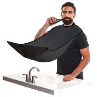 Man Bathroom Apron Male Beard Apron Razor Holder Hair Shave Beard Catcher Waterproof Floral Cloth Bathroom Cleaning Protection Adhesives Tape