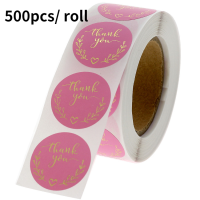 500pcs Flower nch Thank you Stickers Wedding Party Favors Decor Handmade craft Envelope Seals Stationery Stickers Labels