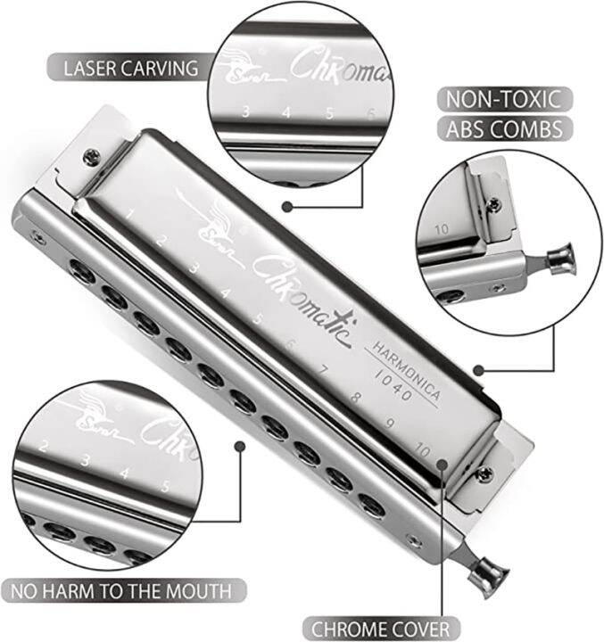 swan-1040-chromatic-harmonica-key-of-c-professional-musical-instrument