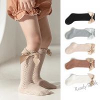 【hot sale】 ❁✉◎ C10 0-6Yrs Baby Cotton Socks Girls Kids Knee High Bowknot Stocking Princess Girl Lace Cotton Knee Socks