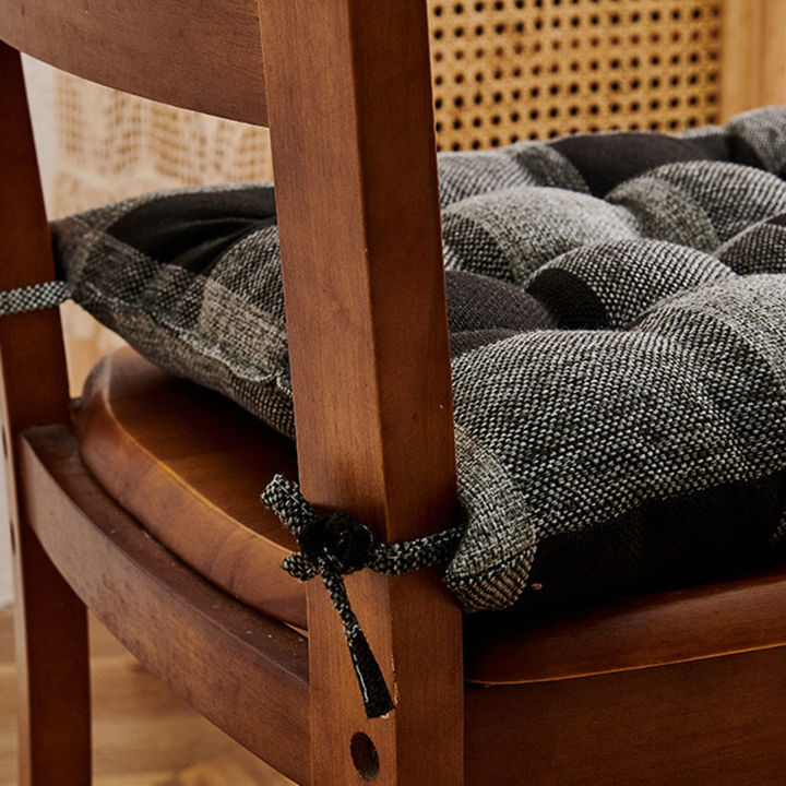 เบาะรองเก้าอี้ผ้าฝ้ายหนาและทนทานและผ้าลินินสำหรับของแท้คุณภาพสูงในห้องครัวออฟฟิศ