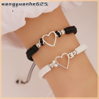 [WYH Store] COD สร้อยข้อมือคู่รักรูปหัวใจสำหรับคู่รักผู้หญิงผู้ชายทำมือปรับเชือกได้สร้อยข้อมือจับคู่ความสัมพันธ์ของเพื่อนของขวัญเครื่องประดับ