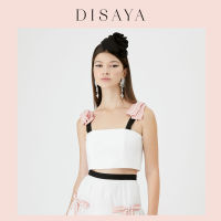 [DISAYA] - Bow Embroidery Organza Top เสื้อเบลาส์ดีเทลโบว์