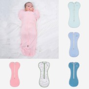 Túi ngủ kéo khóa vải sợi tre cao cấp siêu mềm cho bé sơ sinh 0-9M BU BABY