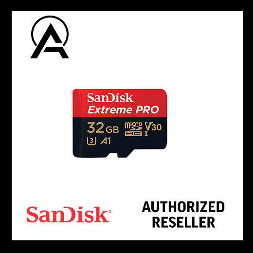 Sandisk Extreme Pro Microsdhc Memory Card Microsd Sqxcg 32Gb V30 U3 C10 A1  Uhs-1 For Android Smartphone Action Cameras Drones 100Mb/S R 90Mb/S W 4X6  With Sd Adaptor Lifetime Limited Warranty |