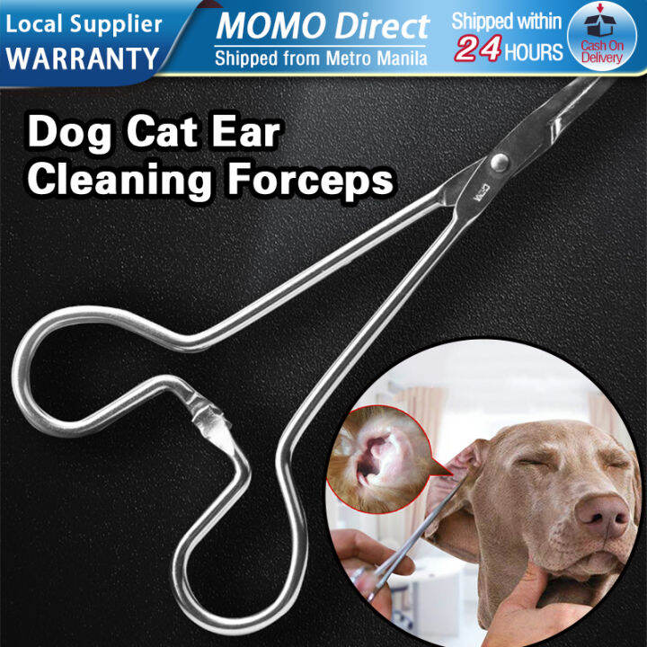 Stainless Steel Pet Ear Hair Tweezers Dog Cat Hemostatic Clamp Forceps Pet Hair Cleaning Tongs