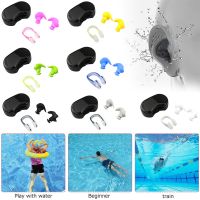 1Pair Waterproof Soft Earplugs Silicone Portable EarPlugs Diving Sports Bathing Swimming Suppiles with Nose Clip For Kids Adults Ear Protection