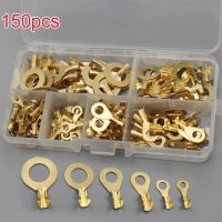 M3/M4/M5/M6/M8/M10 Ring Lugs Eyes Copper Crimp Terminals Cable Lug Wire Connector Non-insulated Assortment Kit 2023 New