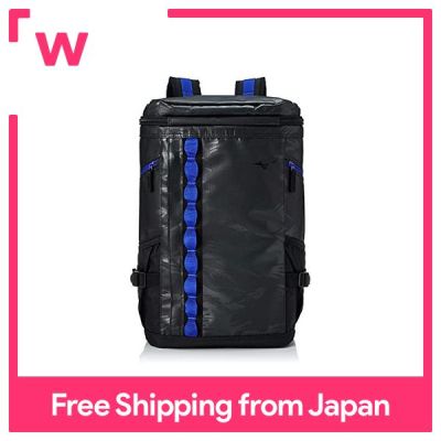กระเป๋าสะพายหลังผ้าใบกันน้ำ MIZUNO (30L) 33JD0300สีดำ × สีน้ำเงิน