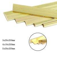 1pcs Thickness 3 4 5mm Length 250mm Solid Brass Row Strip Brass Flat Plate Bar