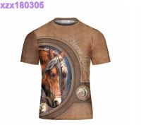 3d tshirt unisex Native American Horse T-Shirt 3D, Brown Horse Shirts for Women Girls, Native Pride Indigenous Ethnic Gift