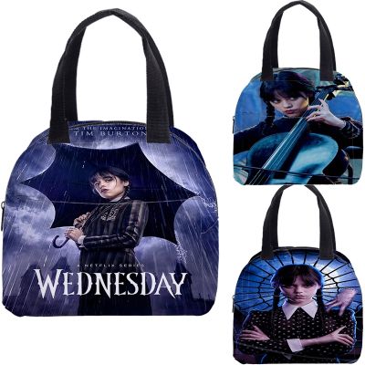 ◙▫❉ New Wednesday Addams Lunch Bento Box Handbags Cooler Bags Thermal Insulated Pouch For Kids Children School Snacks Container