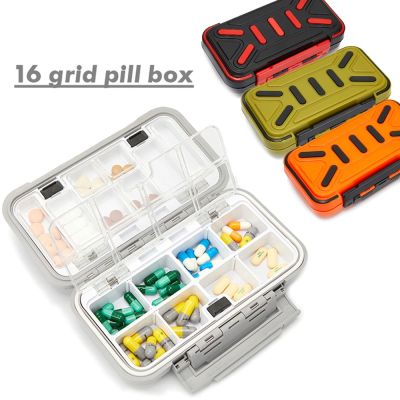 【CW】✵✺┅  Pill Medicine Storage Organizer Drug Tablet Dispenser Lattice Fishing Tackle