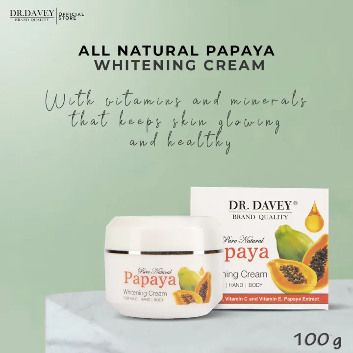 Dr. Davey Papaya Whitening Cream For Face, Hand & Body 100g Anti