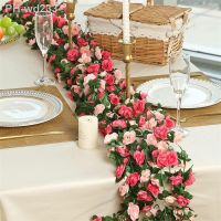 1PCS 45pcs Rose Flower Heads Artificial Flowers Vine DIY Wedding Decor Fake Flower Home Room Decor Wall Hanging Garland Plants