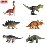 OozDec 6 Pcs Mini Jurassic Dinosaur World Stegosaurus Brachiosaurus Solid PVC Animal Figurines Cake Decoration Toy for Kids Gift