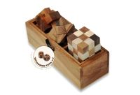 Woodentoys4u 3 GAMES IN THE WOODEN BOX (3 เกมส์ในกล่องไม้)