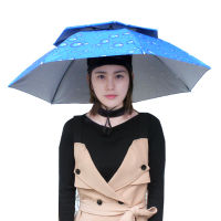 [hot]Foldable UV Protection Sunscreen Umbrella Caps Breathable Fishing Parasol Hats