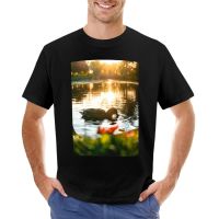 T Shirt Ducking Around At Sunset T-Shirt Anime Pria T-Shirt Grafis Pria Hip Hop S-4XL-5XL-6XL