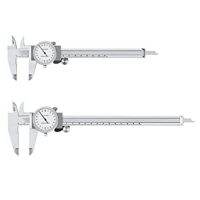 เครื่องมือวัดเมตริก Dial Vernier Caliper Shock-Proof Vernier Caliper 0.02Mm