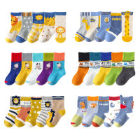 5Pairslot Kids Socks Spring Autumn Boys Girls Cotton Socks Cute Animal Long Sock 1-12 Years Children Socks Clothing Accessories