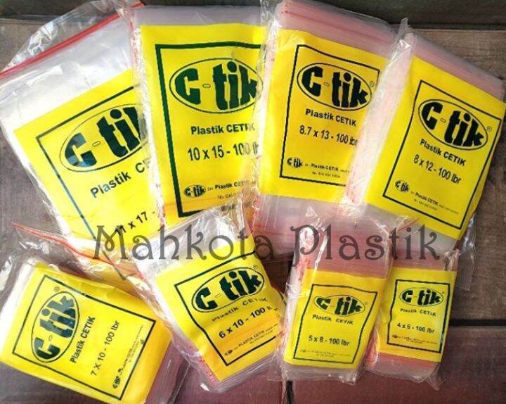 Plastik Klip Bening Ctik Uk 3x5 4x6 5x8 6x10 7x10 8x12 8 7x13 10x15