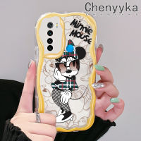 เคส Chenyyka สำหรับ Xiaomi Redmi โน๊ต8 Note 8T Note 9เคสการ์ตูนมินนี่เวฟบอร์เดอร์เคสโทรศัพท์โปร่งใสเนื้อครีมใหม่เคสกันกระแทกแบบใสนิ่มป้องกันเลนส์กล้องเคสซิลิโคน