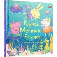 Peppa Pig Peppa S Mermaid friends Peppa Pigs Mermaid friend story picture book cardboard flipping books parent-child reading materials English learning English original imported childrens books