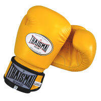 THAISMAI - BG124 นวมชกมวย นวมซ้อมมวย อุปกรณ์มวยไทย นวมต่อยมวย นวม หนังแท้ สีเหลือง - Boxing Gloves Yellow Leather THAIFIGHTPRO