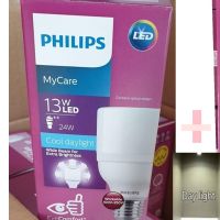 PHILIPS หลอดแอลอีดี Bright 13W E27 6500K  E27 ขั้วเกลียว รุ่นT70 ฟิลลิป์