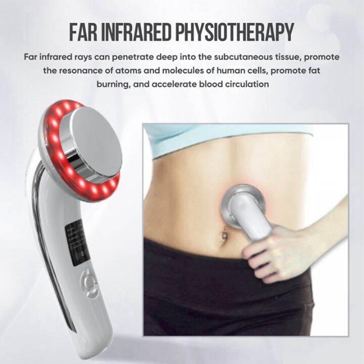 Ultrasound Cavitation EMS Slimming Machine 6In1 Galvanic Ultrasound Body Massager LED Infrared