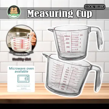 Borosilicate Tempered Clear Glass Measuring Cup 250/500/1000 Ml