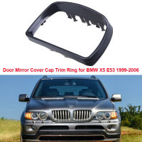 สีดำกระจกมองหลังหมวกกรอบ,ปีกกระจกมองข้างครอบตัดแหวนสำหรับ BMW E53 X5 1999-2006,อุปกรณ์เสริมในรถยนต์เปลี่ยน