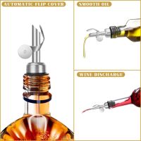 6 PCS Weighted Stainless Steel Pourer Spouts Balsamic Vinegar Pour Nozzle , Gold